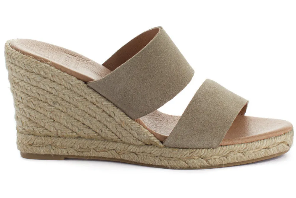 Abarca Shoes Alpargatas Con Cuñas^Alpargatas Cuna Piel Cabrera Piedra