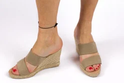 Abarca Shoes Alpargatas Con Cuñas^Alpargatas Cuna Piel Cabrera Piedra