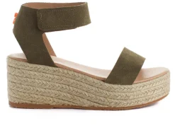 Abarca Shoes Alpargatas Con Cuñas^Alpargatas Cuna Piel Mallorca Kaki 717
