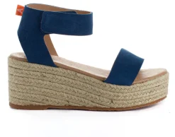 Abarca Shoes Alpargatas Con Cuñas^Alpargatas Cuna Piel Mallorca Azul Jeans 164