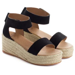 Abarca Shoes Alpargatas De Verano^Alpargatas Cuna Piel Mallorca Negro