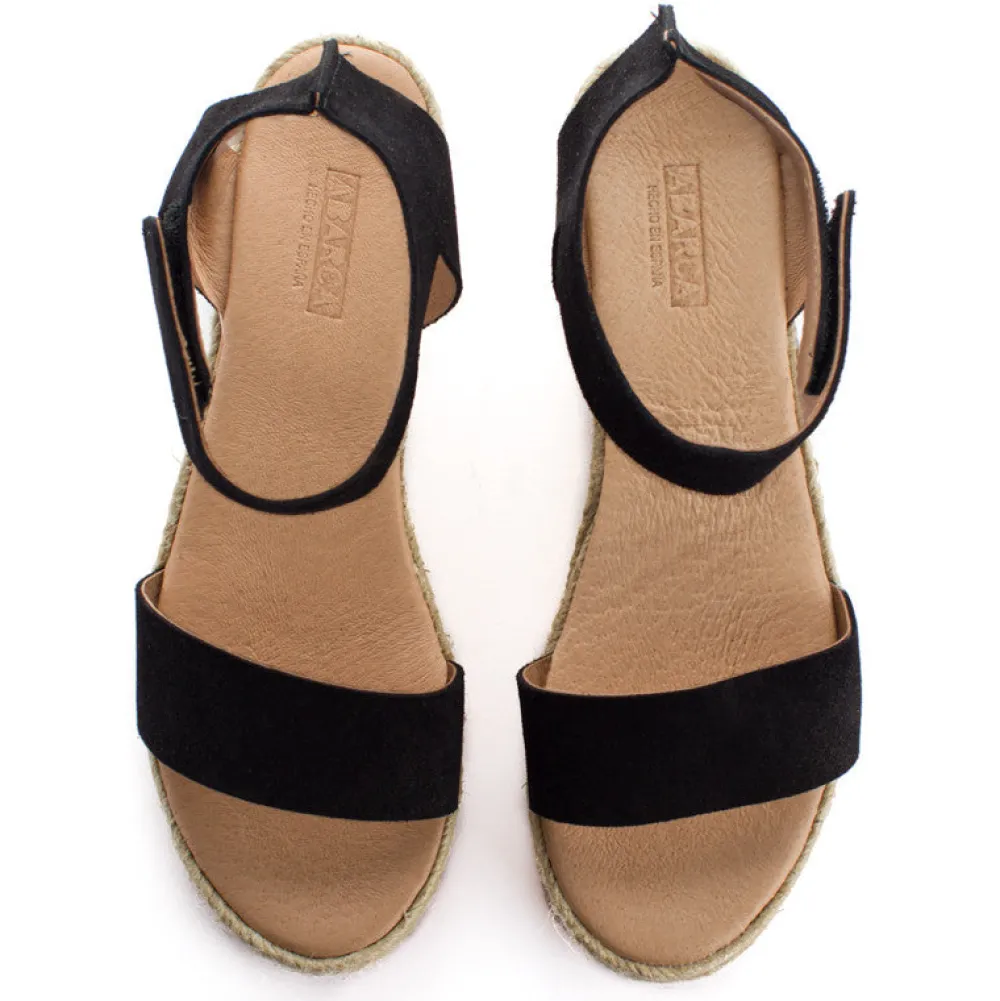 Abarca Shoes Alpargatas Con Cuñas^Alpargatas Cuna Piel Mallorca Negro