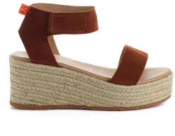 Abarca Shoes Alpargatas Con Cuñas^Alpargatas Cuna Piel Mallorca Marron 268