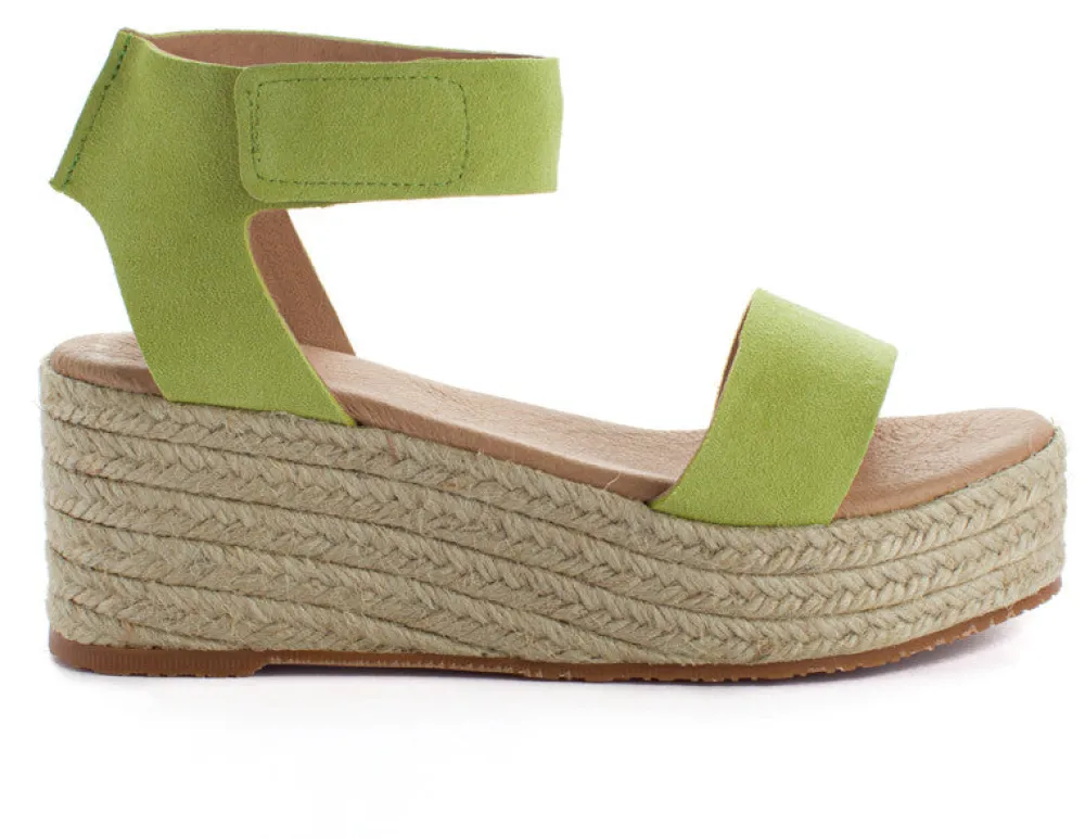 Abarca Shoes Alpargatas Con Cuñas^Alpargatas Cuna Piel Mallorca Pistacho