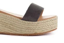Abarca Shoes Alpargatas Con Cuñas^Alpargatas Cuna Piel Mallorca Gris