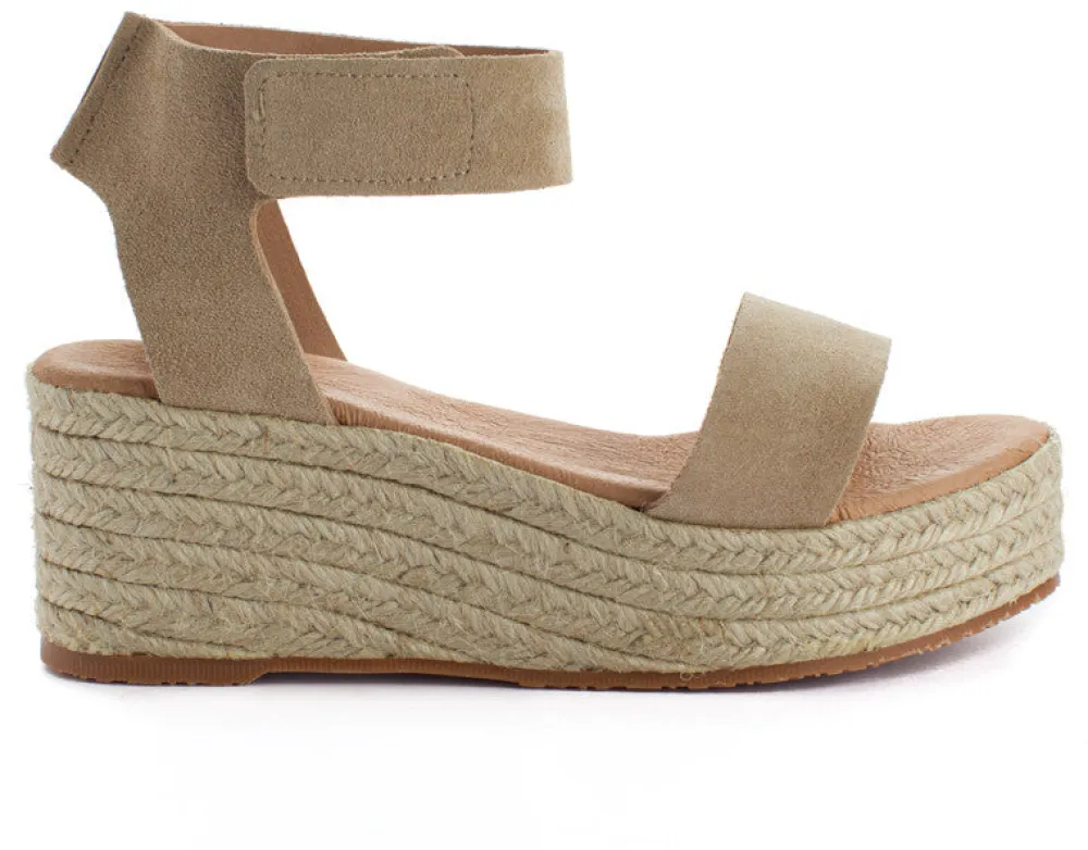 Abarca Shoes Alpargatas Con Cuñas^Alpargatas Cuna Piel Mallorca Beige