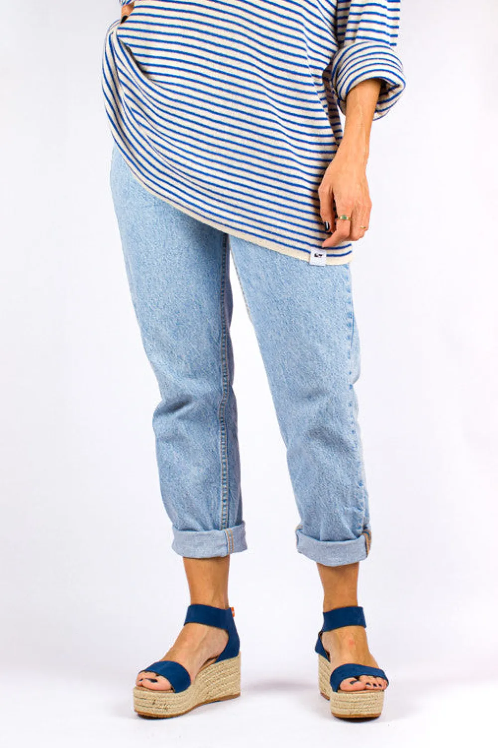 Abarca Shoes Alpargatas De Verano^Alpargatas Cuna Piel Mallorca Azul Jeans 164