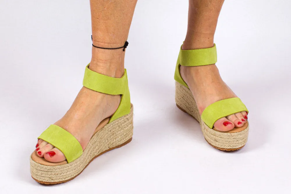 Abarca Shoes Alpargatas De Verano^Alpargatas Cuna Piel Mallorca Pistacho
