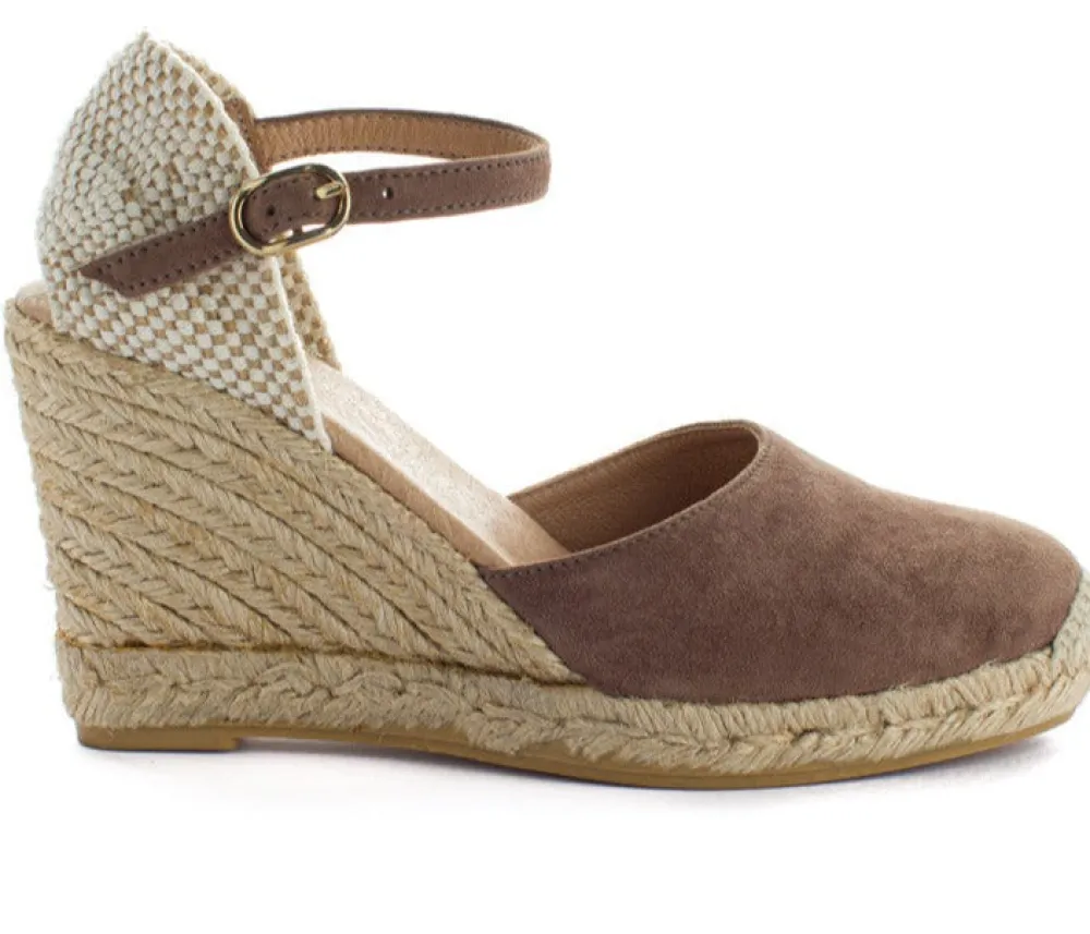 Abarca Shoes Alpargatas Con Cuñas^Alpargatas Cuna Piel Radel Topo