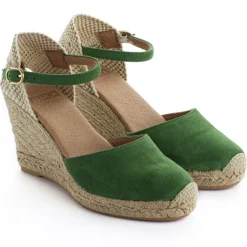 Abarca Shoes Alpargatas Con Cuñas^Alpargatas Cuna Piel Radel Verde