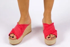 Abarca Shoes Alpargatas Con Cuñas^Alpargatas Cuna Rodas Bermellon