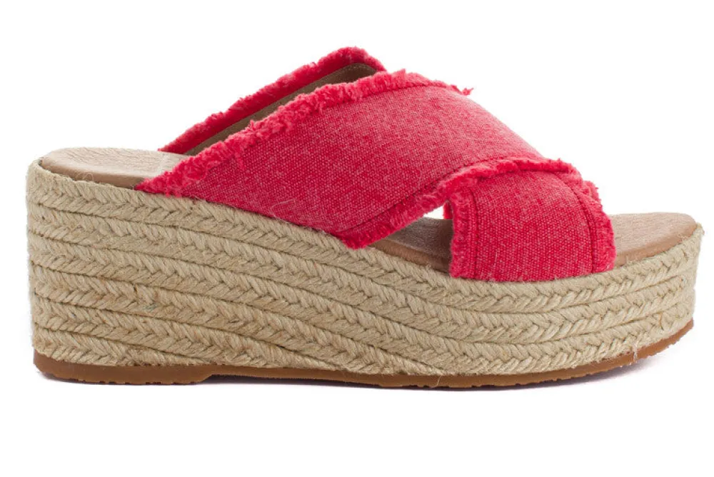 Abarca Shoes Alpargatas De Verano^Alpargatas Cuna Rodas Bermellon