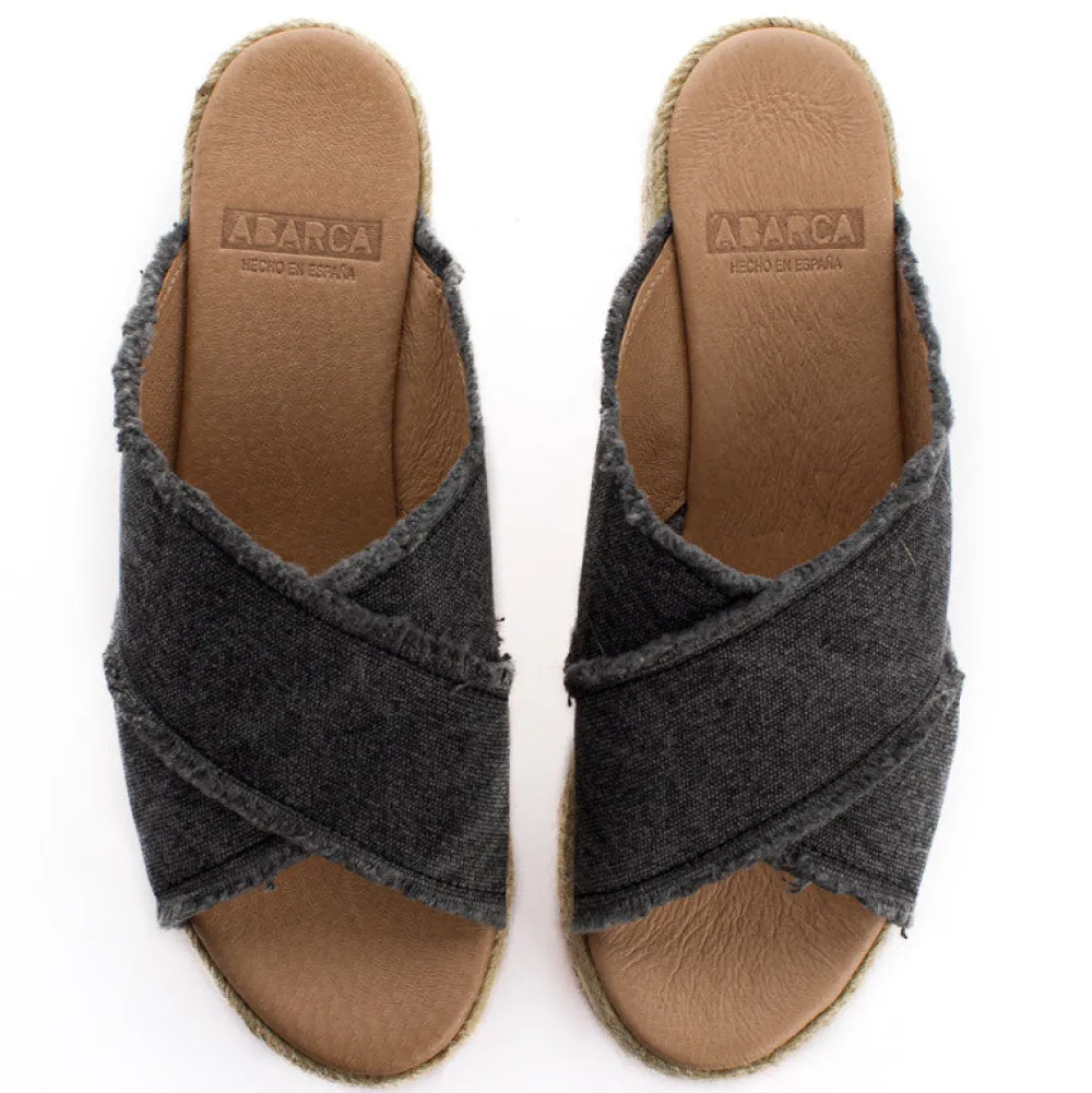Abarca Shoes Alpargatas Con Cuñas^Alpargatas Cuna Rodas Negro