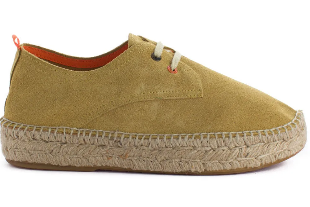 Abarca Shoes Alpargatas Con Cordones^Blucher Piel Beige