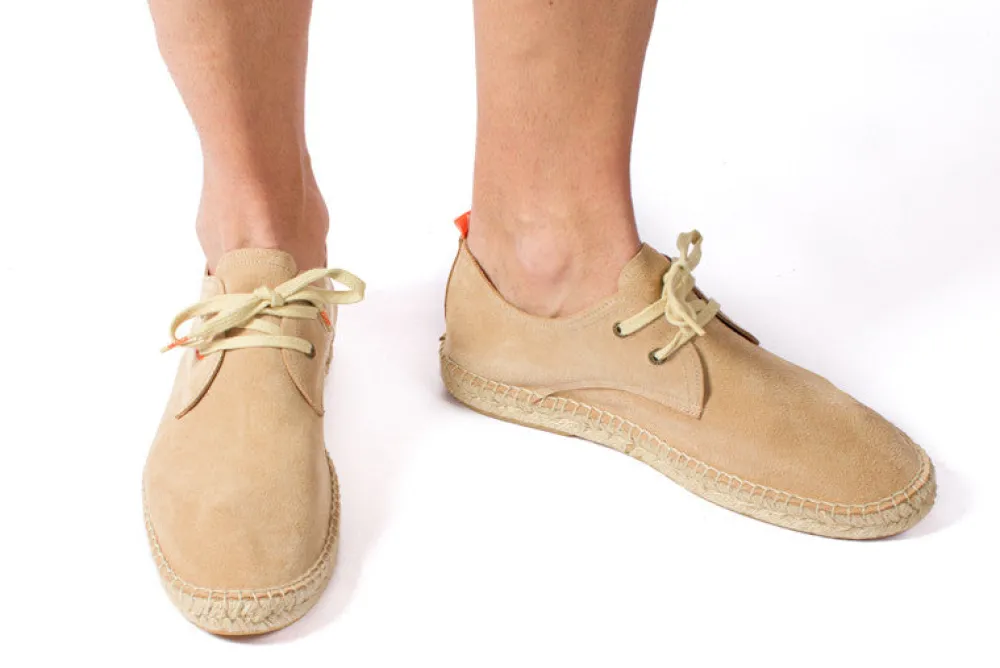 Abarca Shoes Alpargatas Con Cordones^Blucher Piel Beige 20