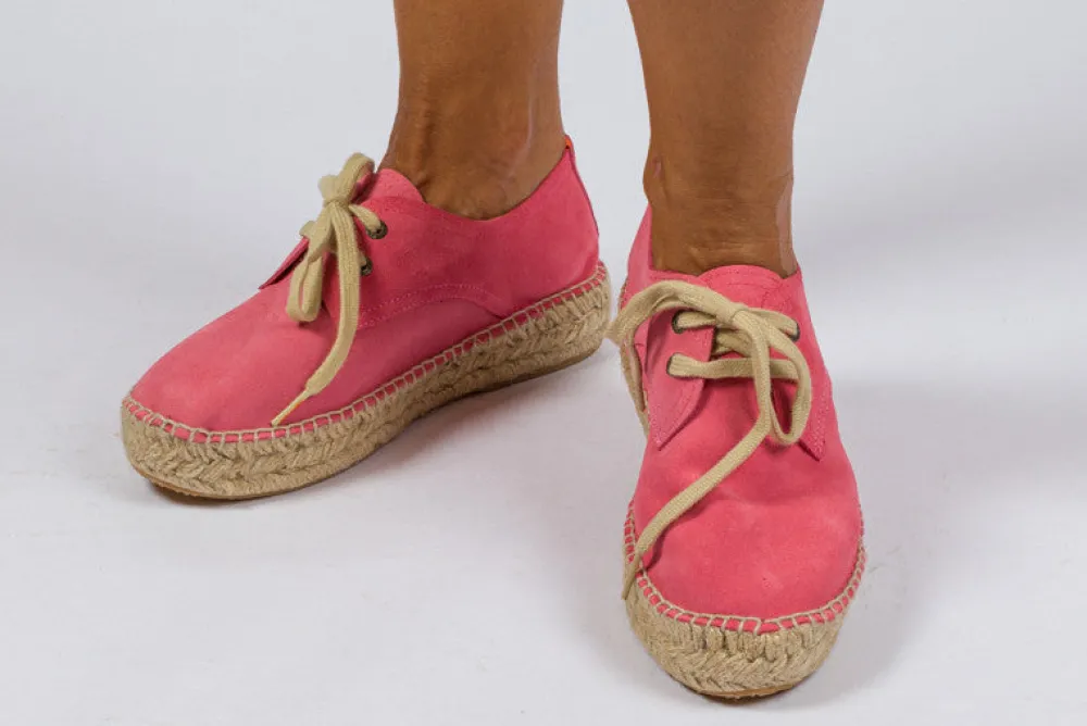 Abarca Shoes Alpargatas Con Cordones^Blucher Piel Chicle