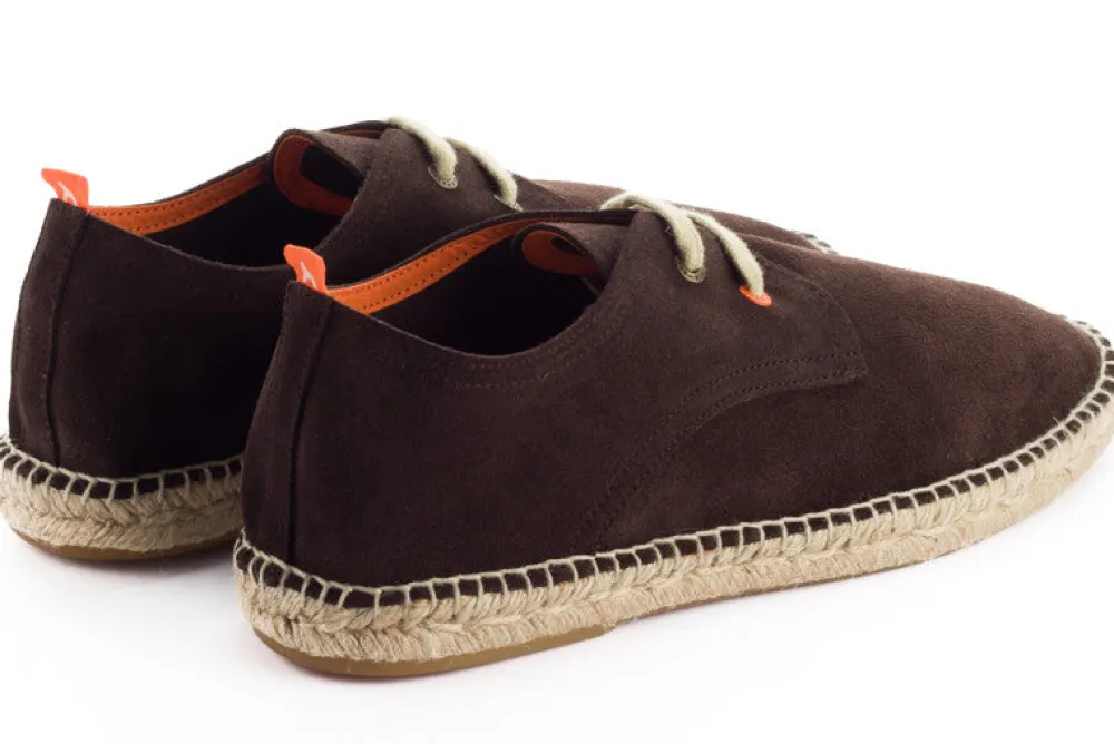 Abarca Shoes Alpargatas Blucher^Blucher Piel Chocolate