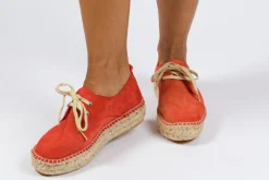 Abarca Shoes Alpargatas De Verano^Blucher Piel Coral