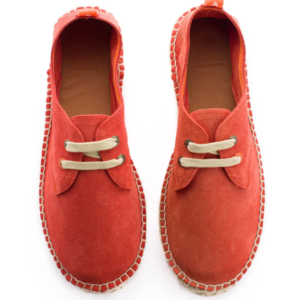Abarca Shoes Alpargatas Con Cordones^Blucher Piel Coral