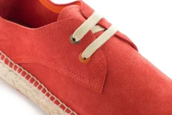 Abarca Shoes Alpargatas Con Cordones^Blucher Piel Coral