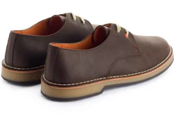 Abarca Shoes Zapatos De Piel^Blucher Piel Encerada Cafe