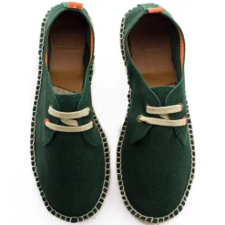 Abarca Shoes Alpargatas De Verano^Blucher Piel Esmeralda