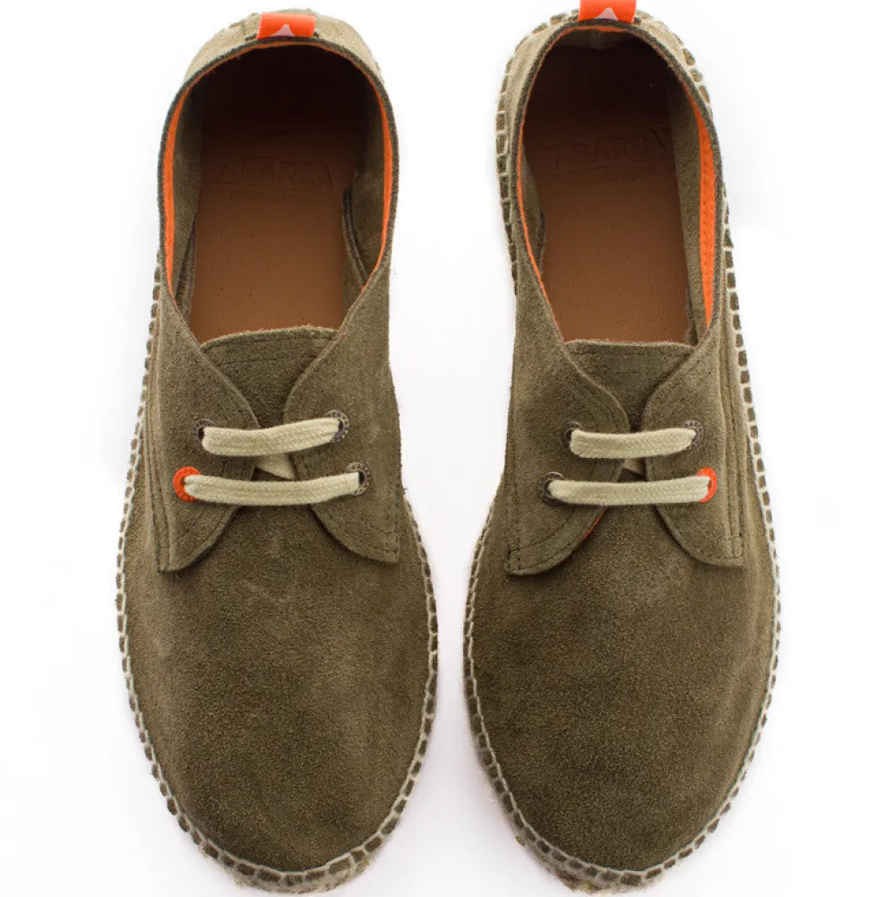 Abarca Shoes Alpargatas Con Cordones^Blucher Piel Kaki