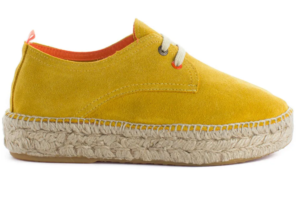 Abarca Shoes Alpargatas Con Cordones^Blucher Piel Limon