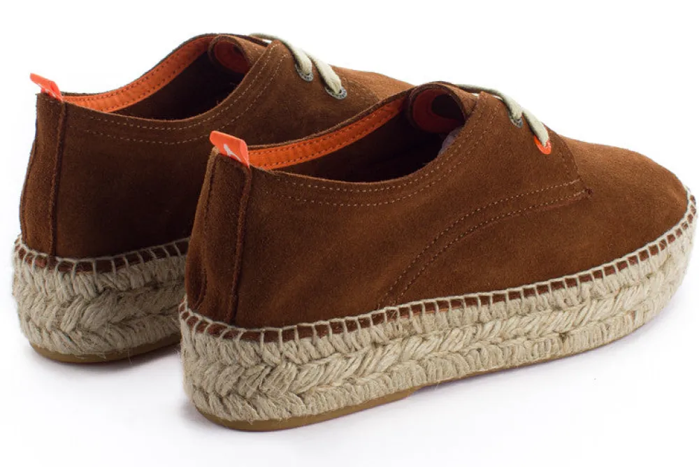 Abarca Shoes Alpargatas Con Cordones^Blucher Piel Marron 294