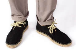 Abarca Shoes Alpargatas Blucher^Blucher Piel Negro