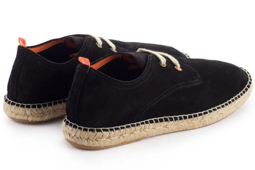 Abarca Shoes Alpargatas Con Cordones^Blucher Piel Negro