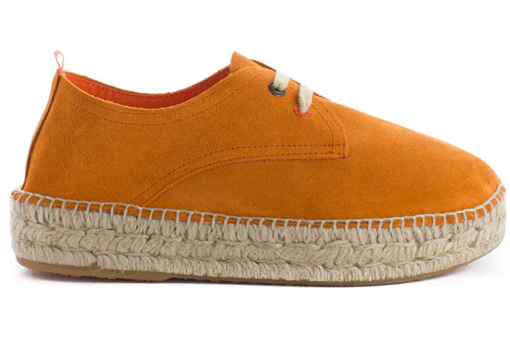 Abarca Shoes Alpargatas Con Cordones^Blucher Piel Orange