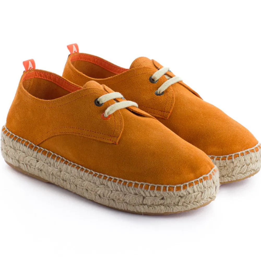 Abarca Shoes Alpargatas Con Cordones^Blucher Piel Orange