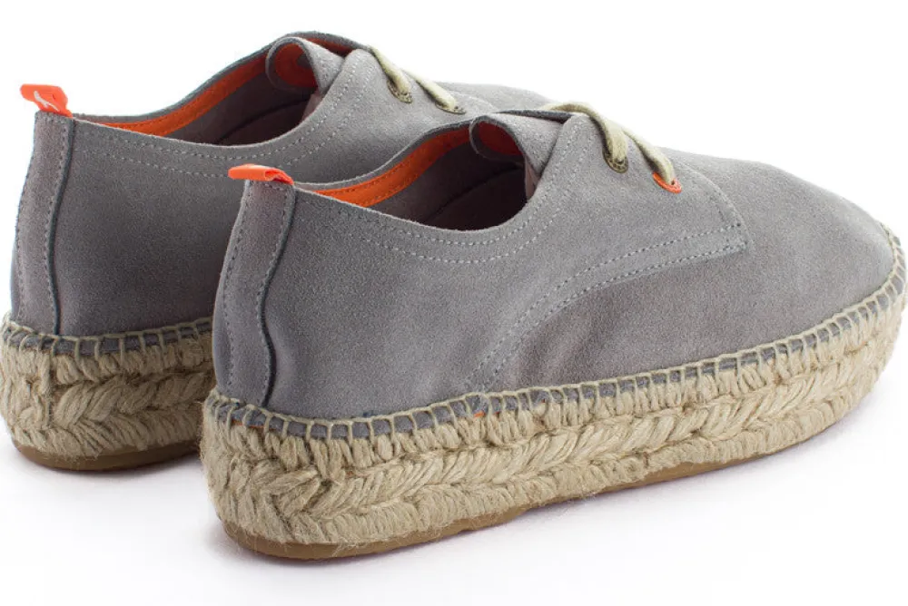 Abarca Shoes Alpargatas Con Cordones^Blucher Piel Perla 823