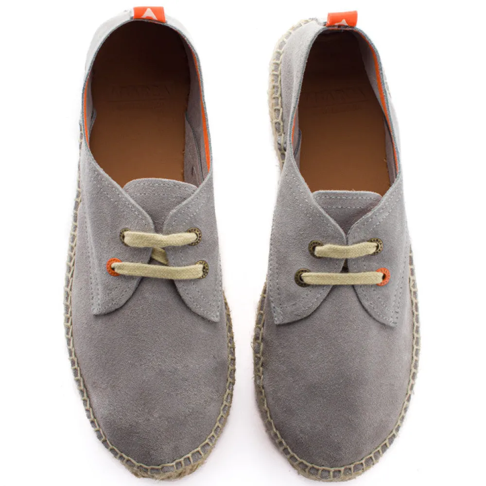 Abarca Shoes Alpargatas Con Cordones^Blucher Piel Perla 823