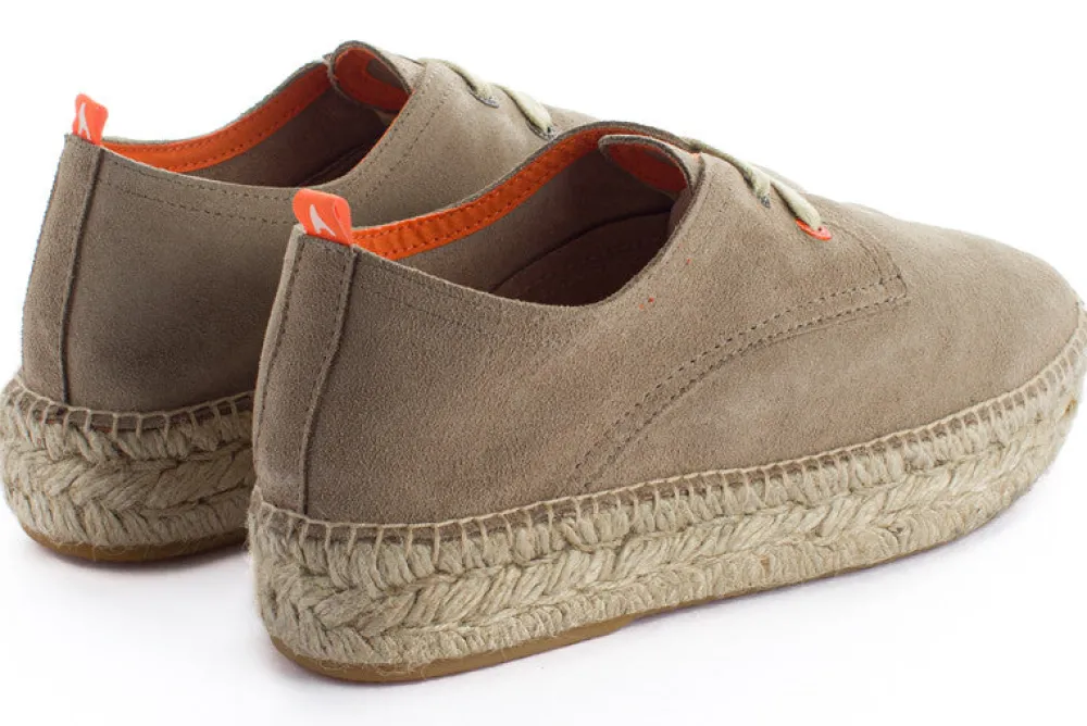 Abarca Shoes Alpargatas Con Cordones^Blucher Piel Piedra