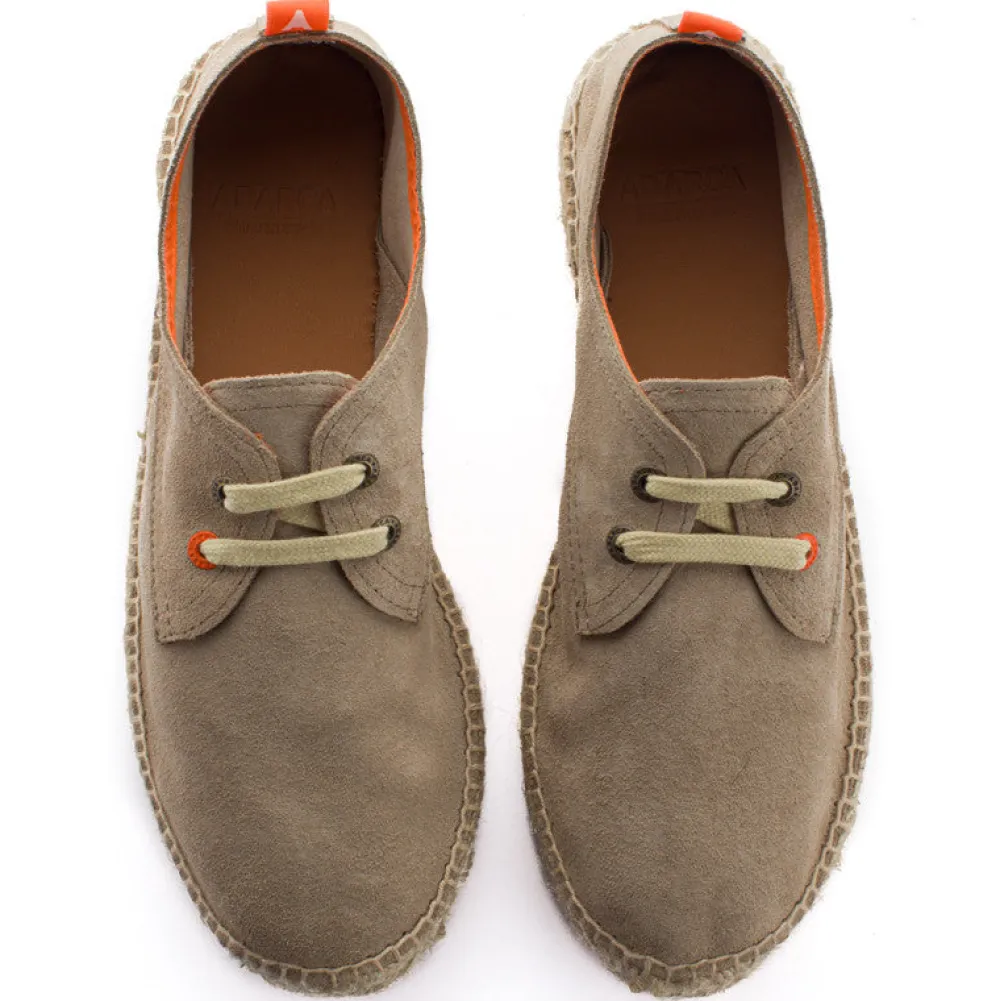 Abarca Shoes Alpargatas Con Cordones^Blucher Piel Piedra