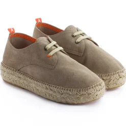 Abarca Shoes Alpargatas De Verano^Blucher Piel Piedra