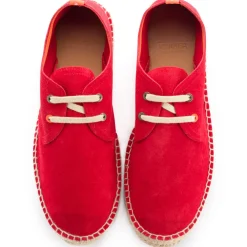 Abarca Shoes Alpargatas De Verano^Blucher Piel Rojo