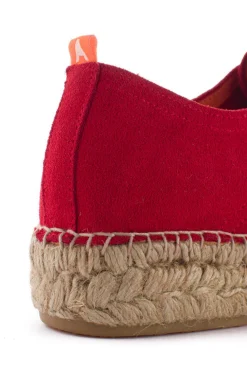 Abarca Shoes Alpargatas Con Cordones^Blucher Piel Rojo 556