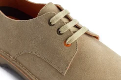 Abarca Shoes Zapatos Blucher^Blucher Piel Serraje Beige