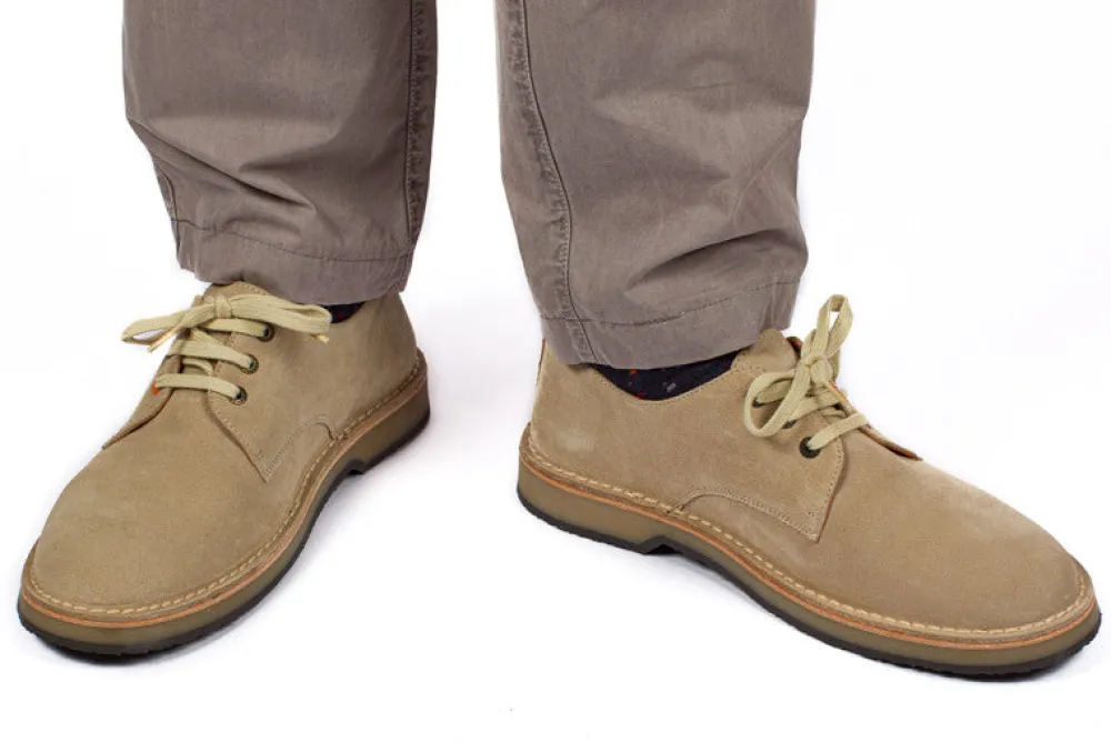 Abarca Shoes Zapatos Blucher^Blucher Piel Serraje Beige