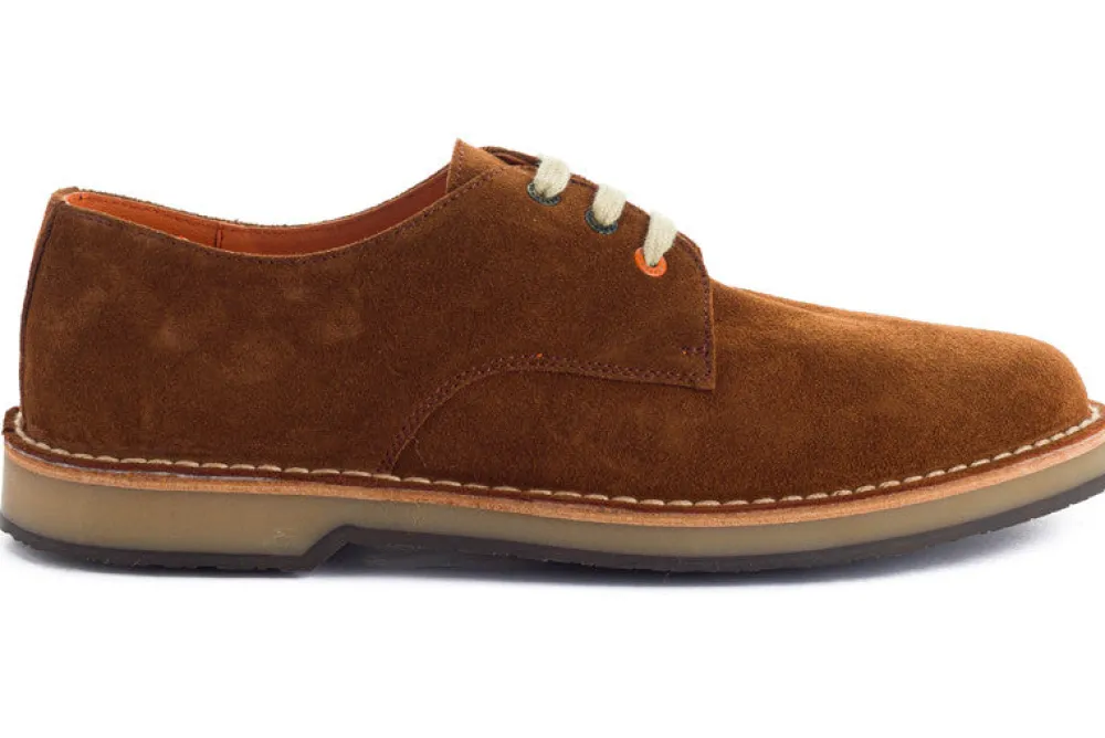 Abarca Shoes Zapatos Blucher^Blucher Piel Serraje Marron