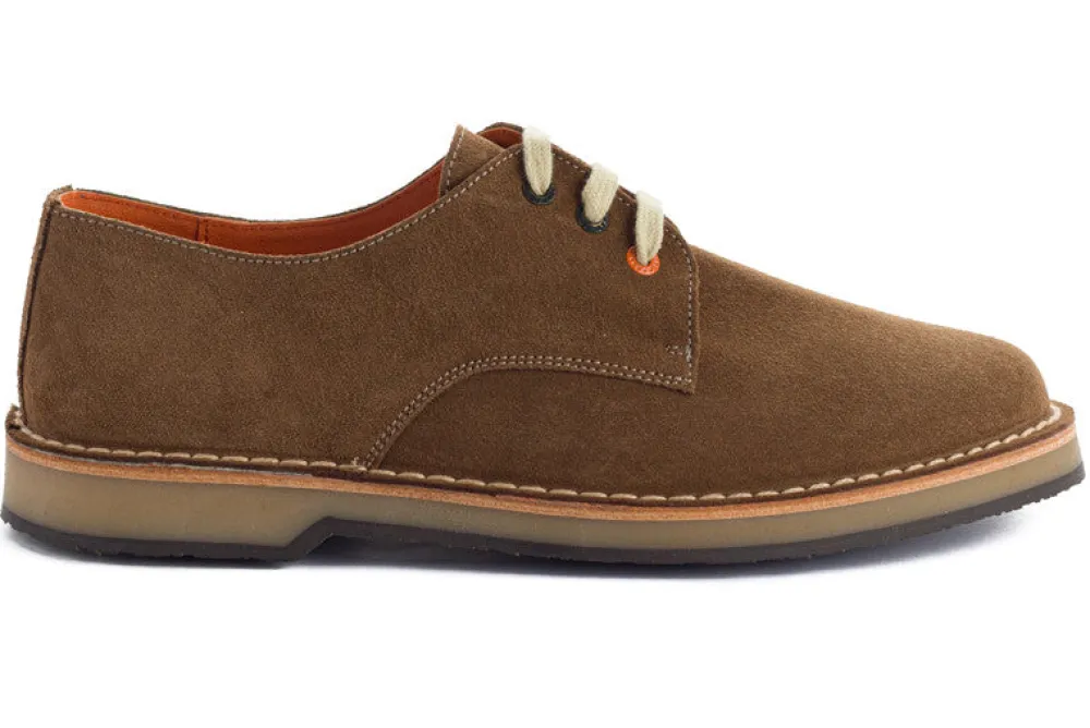 Abarca Shoes Zapatos De Piel^Blucher Piel Serraje Tierra