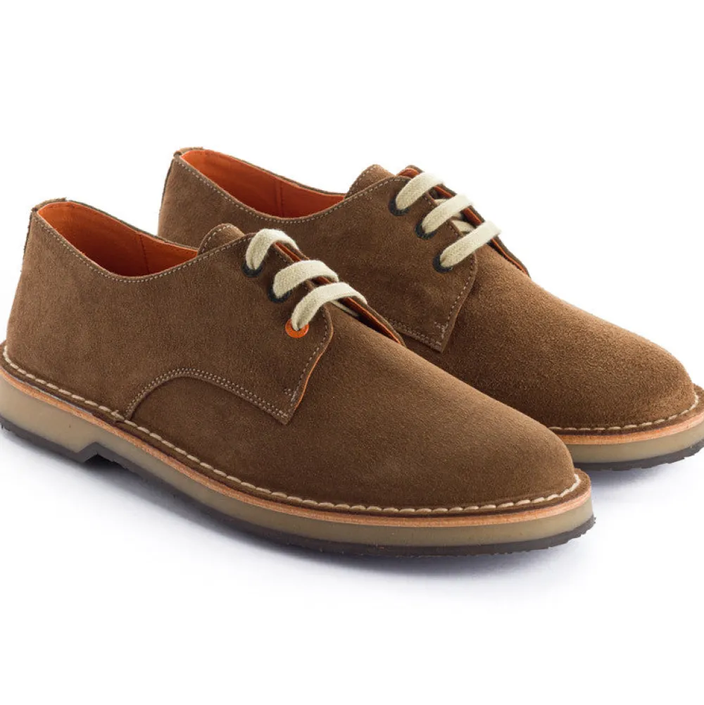 Abarca Shoes Zapatos De Piel^Blucher Piel Serraje Tierra