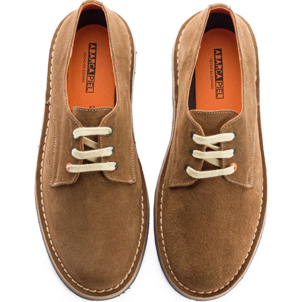 Abarca Shoes Zapatos De Piel^Blucher Piel Serraje Tierra