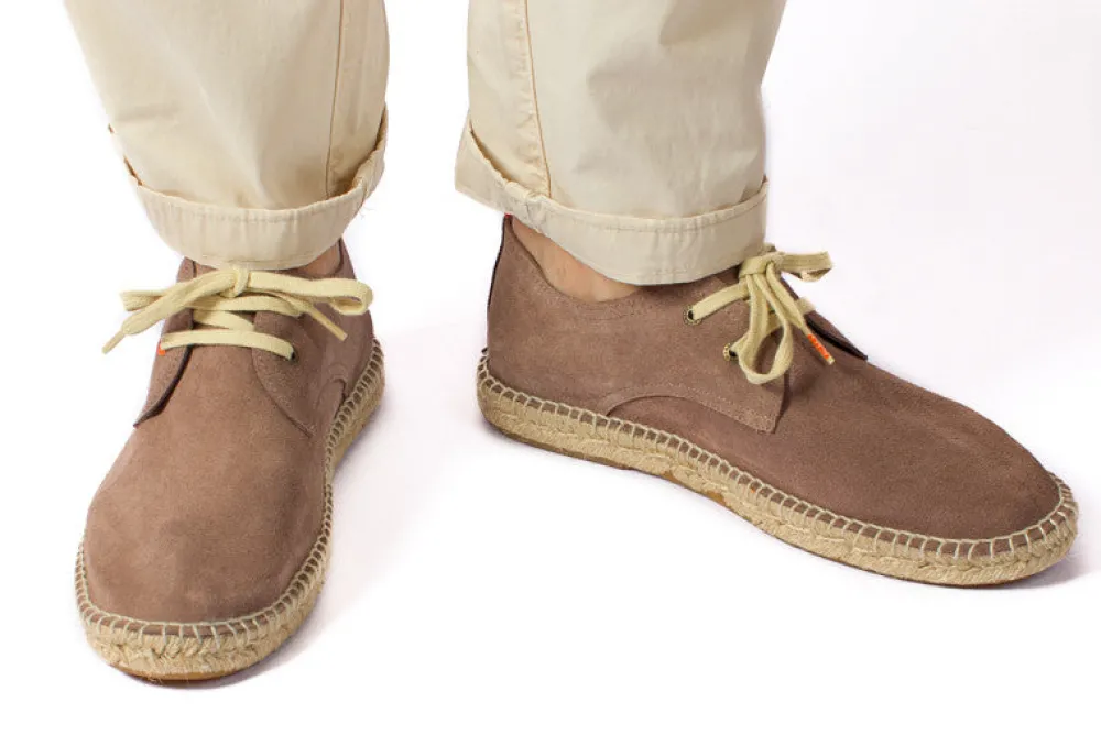 Abarca Shoes Alpargatas Con Cordones^Blucher Piel Topo