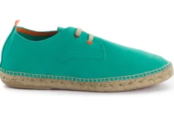 Abarca Shoes Alpargatas De Verano^Blucher Piel Turquesa