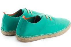 Abarca Shoes Alpargatas Con Cordones^Blucher Piel Turquesa