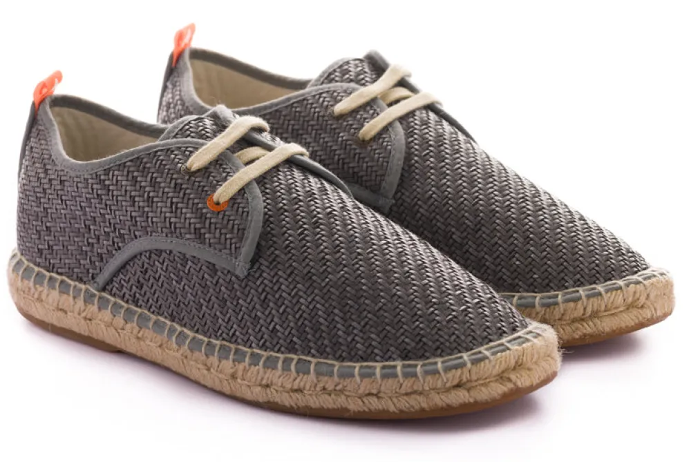 Abarca Shoes Alpargatas Blucher^Blucher Rafia Gris